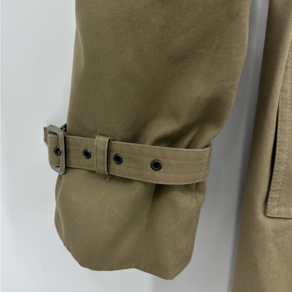 Saks Fifth Avenue Vintage Trench Coat Khaki Tan Size 14 - Picture 3 of 10